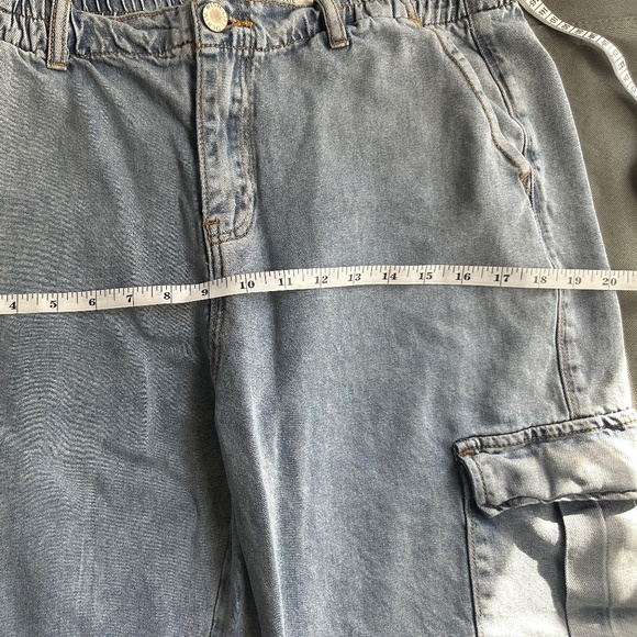 WISHLIST Tencel Denim Easy Pull On Wide Leg Cargo Pant Size S - Picture 4 of 10